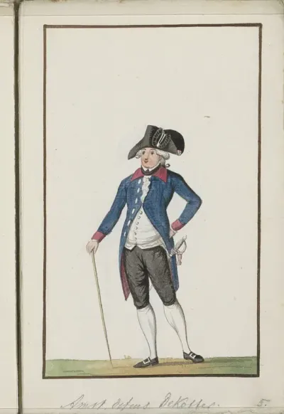 Montering van het Amsterdamse defensiewezen op de kotter de Hector, ca. 1785