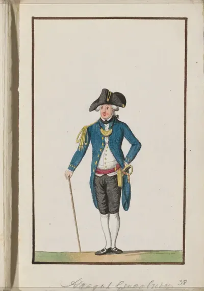 Montering van het exercitiegenootschap van Den Haag, ca. 1785