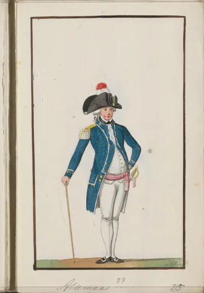 Montering van schutterij van Alkmaar, ca. 1785