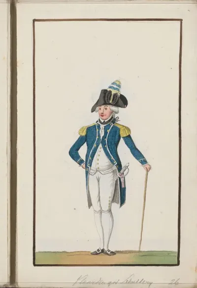 Montering van schutterij van Vlaardingen, ca. 1785