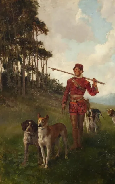 Montero con perros