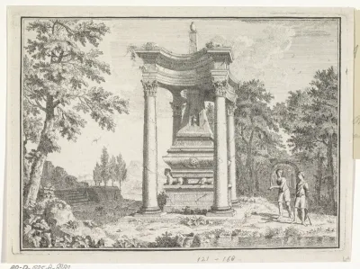 Monument in een landschap