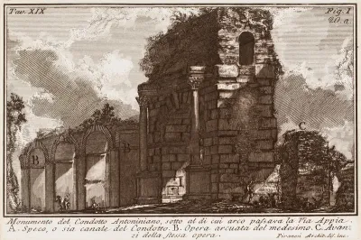 Monument of the Antoninian Conduit, under the arch of which the Via Appia passed