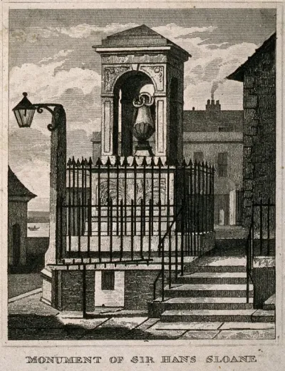 Monument to Sir Hans Sloane in Chelsea, London