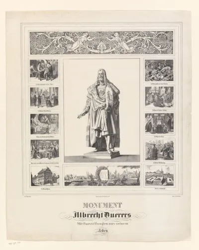 Monument van Albrecht Dürer en voorstellingen uit zijn leven