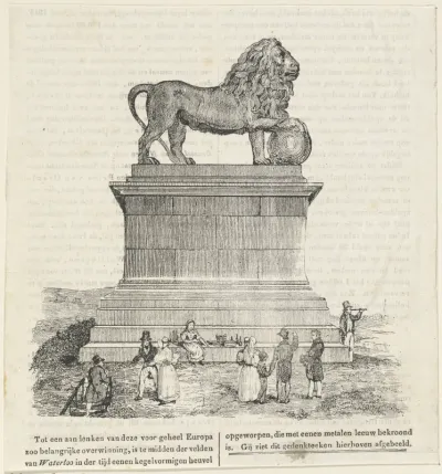 Monument voor de Slag bij Waterloo, 18 juni 1815, te Braine l' Alleu