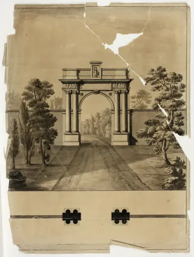 Monumental Entrance to Cemetery