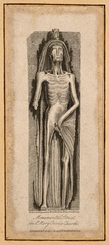 Monumental stone figure from St