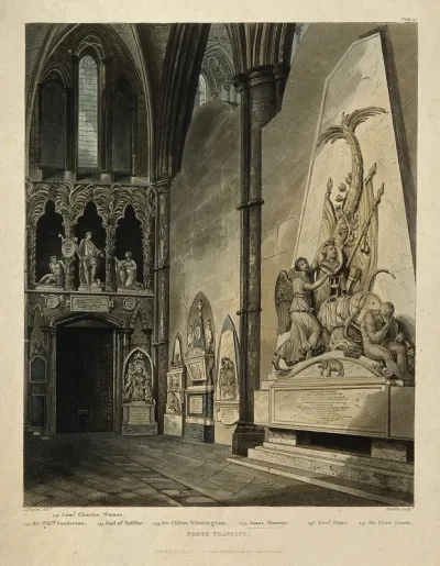 Monuments to Jonas Hanway and others in Westminster Abbey