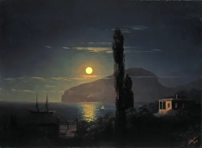 Moonlit night in Crimea