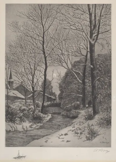 Moonlit Stroll in Winter