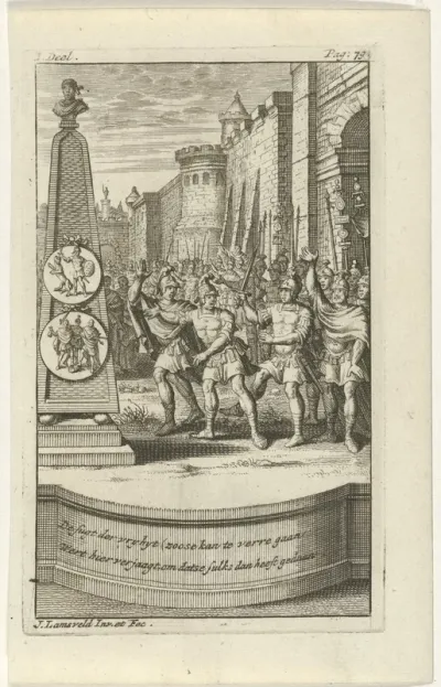 Moordenaars van Julius Caesar slaan op de vlucht