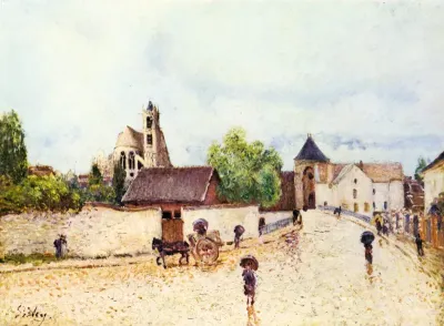 Moret-sur-Loing under the Rain