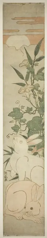 Morning-Glories, Rabbits, and Moon