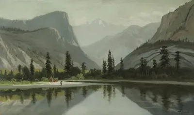 Morning on Mirror Lake, Yosemite Valley