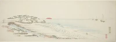 Morning Snow at Susaki (Susaki yuki no asa), from the series "Thirteen Views of the Environs of Edo"