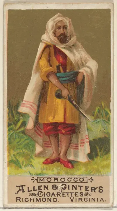 Morocco, from the Natives in Costume series (N16) for Allen & Ginter Cigarettes Brands