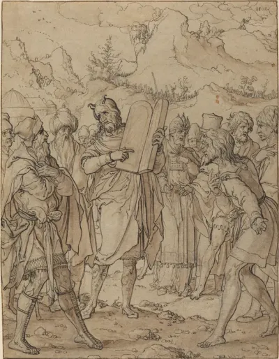 Moses Delivering God's Commandments to the Israelites