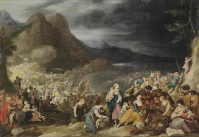 Moses leads his people through the Red Sea