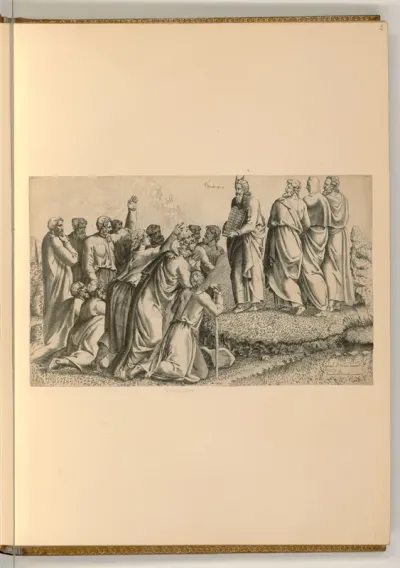 Moses mit den Gesetzestafeln auf dem Berg Sinai