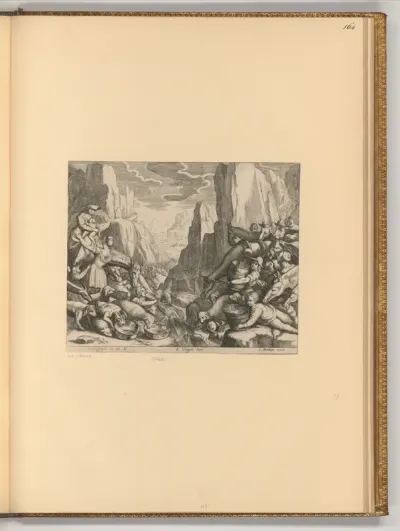Moses schlägt Wasser aus dem Fels