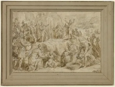Moses Striking Water from the Rock
