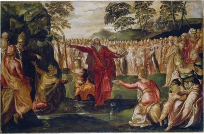 Moses Striking Water from the Rock