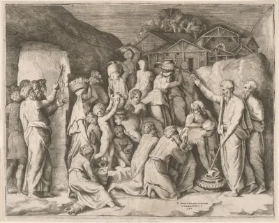 Moses Striking Water from the Rock