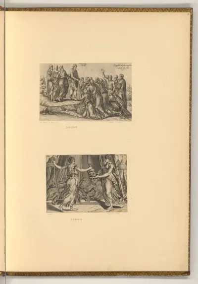 Moses zeigt die Gesetzestafeln; Judith mit dem Haupt des Holofernes