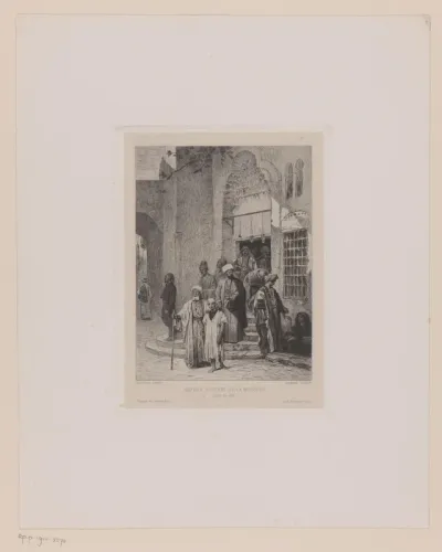 Moslims verlaten de moskee
