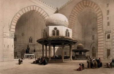 Mosque of Sultan Hassan, Cairo, Egypt: interior of the courtyard