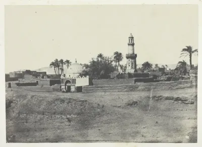 Mosquée d'El-Arif et Tombeau de Mourad-Bey, Haute-Egypte, plate 13 from the album "Egypte, Nubie, Palestine et Syrie" (1852)