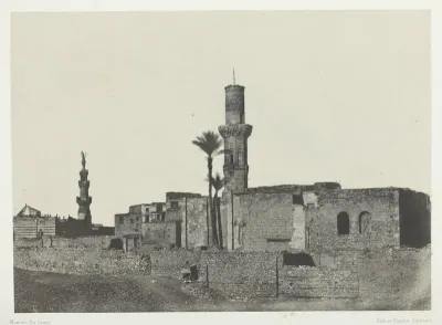 Mosquée près de Bab-el-Saïda, Le Kaire, plate 2 from the album "Egypte, Nubie, Palestine et Syrie," (1852)