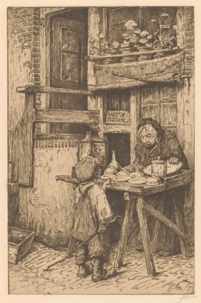 Mosselverkoopster