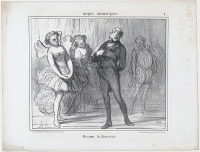 Mossieu le directeur, from Croquis Dramatiques, published in "Le Charivari"
