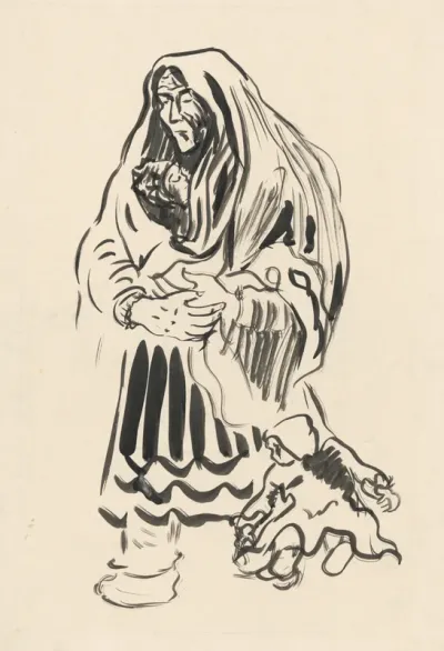 Mother with Two Children