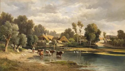 Motif from Lundenburg in Moravia