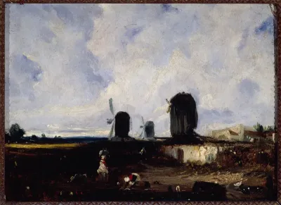 Moulins près de la Glacière, vers 1820