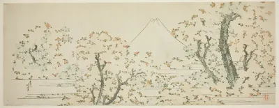 Mount Fuji with Cherry Trees in Bloom