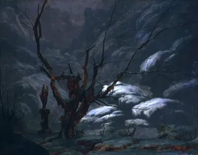 Mountain Gorge in Winter