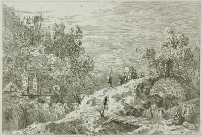 Mountain Landscape wih Five Bridges, from Vedute