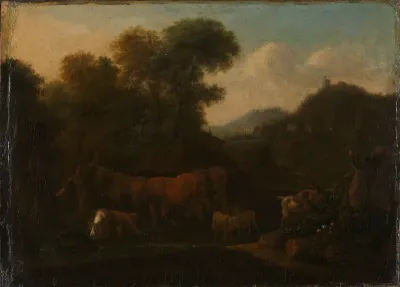 Mountain Landscape with Shepherd