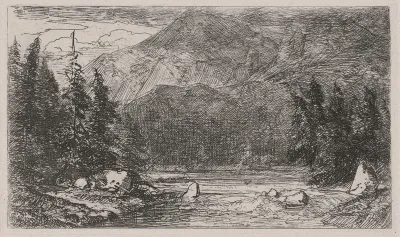 Mountain Stream with Rapids