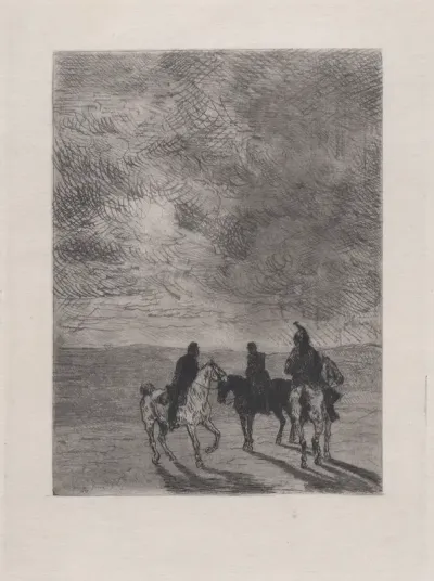 Mounted soldiers