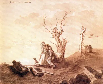 Mourning scene