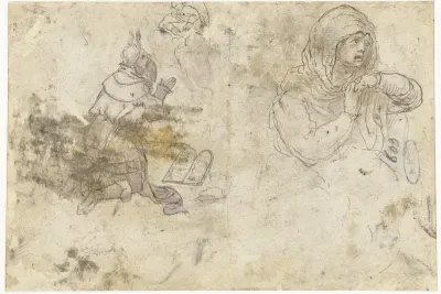 Mozes en een treurende Maria of Maria Magdalena