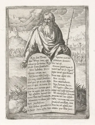 Mozes met de tafelen der wet