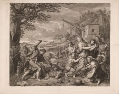 Mozes verdedigt de dochters van Reüel (Jetro)