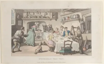 Mr. Burchell's First Visit, from "The Vicar of Wakefield"
