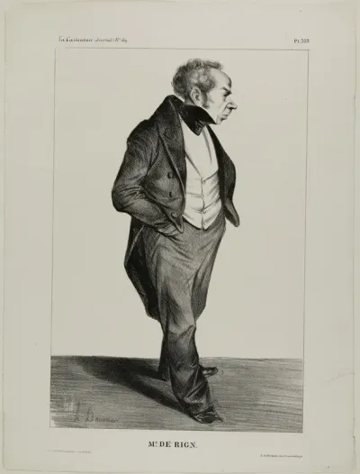 Mr. De Rign, plate 333 from Célébrités de la Caricature